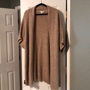 Brown short sleeved cardigan